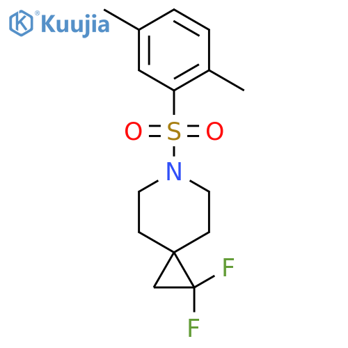 6-(2,5-dimethylbenzenesulfonyl)-1,1-difluoro-6-azaspiro2.5octane structure
