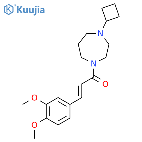 (2E)-1-(4-cyclobutyl-1,4-diazepan-1-yl)-3-(3,4-dimethoxyphenyl)prop-2-en-1-one structure