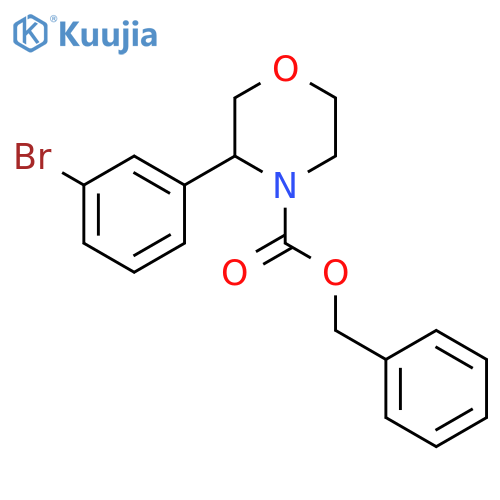 Benzyl 3-(3-bromophenyl)morpholine-4-carboxylate structure