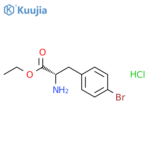 4-bromo- L-Phenylalanine, ethyl ester, hydrochloride (1:1) structure