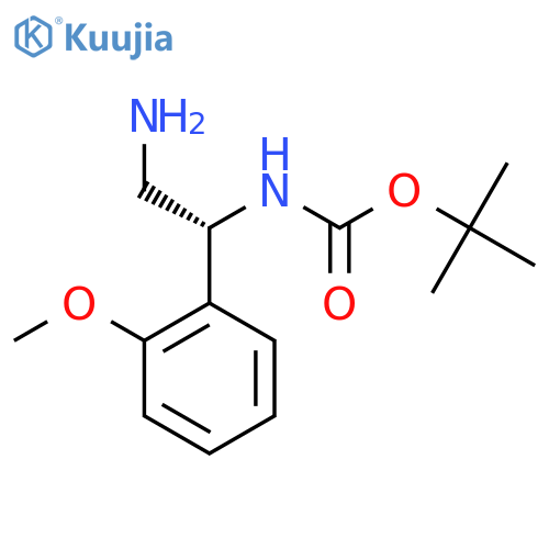 tert-Butyl (R)-(2-amino-1-(2-methoxyphenyl)ethyl)carbamate structure
