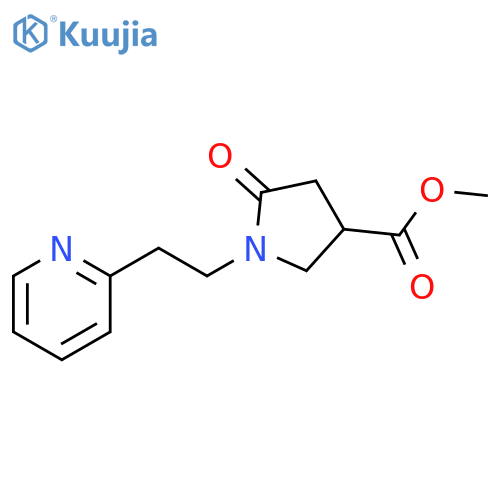 methyl 5-oxo-1-[2-(pyridin-2-yl)ethyl]pyrrolidine-3-carboxylate structure