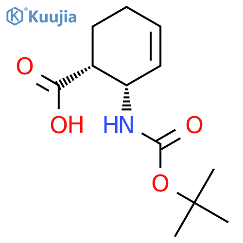 (±)-cis-2-(Boc-aMino)-3-cyclohexene-1-carboxylic acid structure