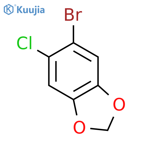 1-Bromo-2-chloro-4,5-methylenedioxybenzene structure