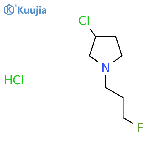 3-Chloro-1-(3-fluoropropyl)pyrrolidine;hydrochloride structure