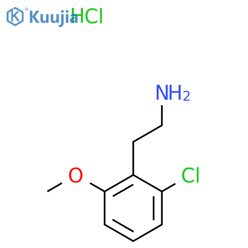 2-(2-Chloro-6-methoxyphenyl)ethanamine;hydrochloride structure