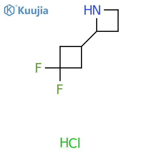 2-(3,3-Difluorocyclobutyl)azetidine;hydrochloride structure