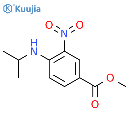 4-isopropylamino-3-nitrobenzoic acid methyl ester structure
