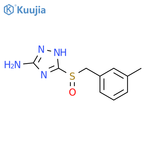 3-[(3-methylbenzyl)sulfinyl]-1H-1,2,4-triazol-5-amine structure