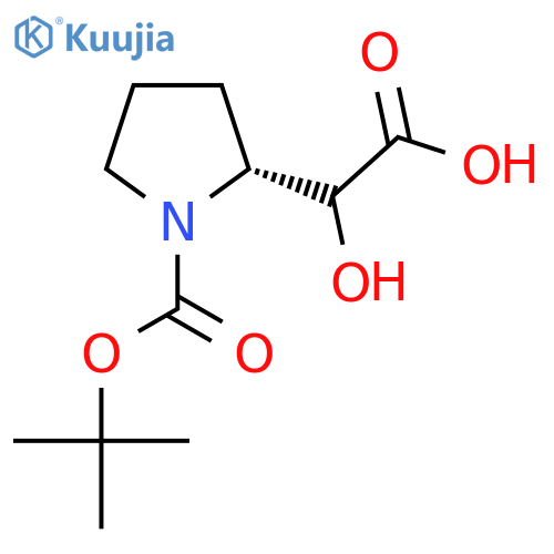 2-[(2R)-1-[(tert-butoxy)carbonyl]pyrrolidin-2-yl]-2-hydroxyacetic acid structure