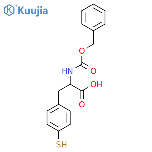 2-{(benzyloxy)carbonylamino}-3-(4-sulfanylphenyl)propanoic acid structure