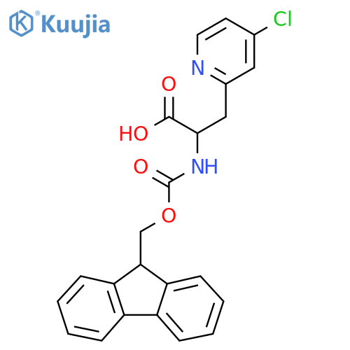 3-(4-chloropyridin-2-yl)-2-({(9H-fluoren-9-yl)methoxycarbonyl}amino)propanoic acid structure