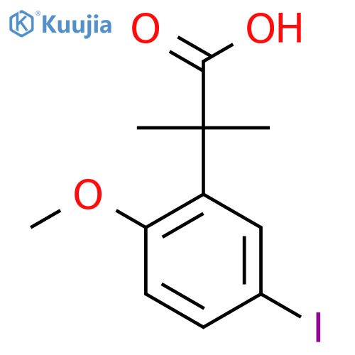 2-(5-Iodo-2-methoxyphenyl)-2-methylpropanoic acid structure