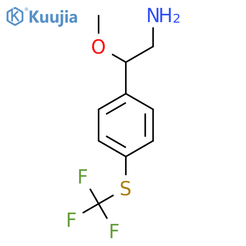 2-methoxy-2-{4-(trifluoromethyl)sulfanylphenyl}ethan-1-amine structure