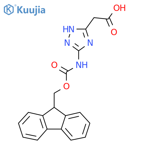 2-[5-({[(9H-fluoren-9-yl)methoxy]carbonyl}amino)-4H-1,2,4-triazol-3-yl]acetic acid structure