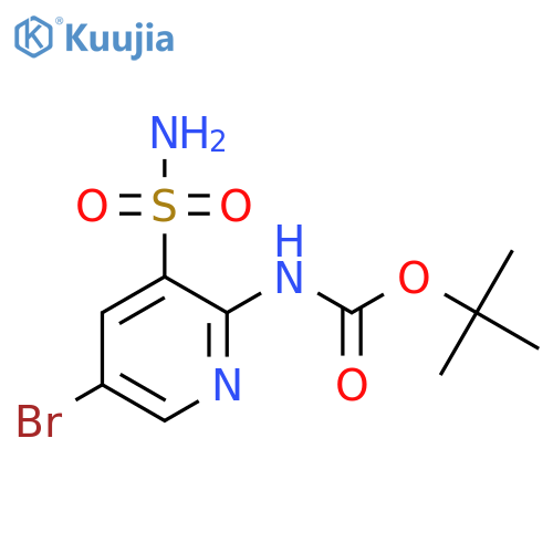 tert-butyl N-(5-bromo-3-sulfamoylpyridin-2-yl)carbamate structure