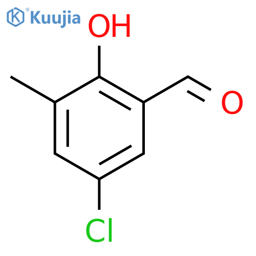 5-Chloro-2-hydroxy-3-methylbenzaldehyde structure