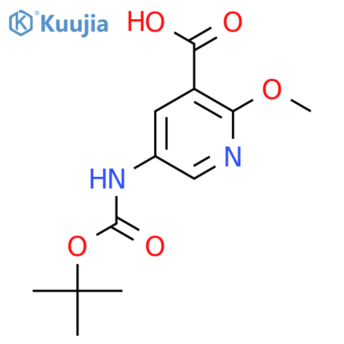 5-{[(Tert-butoxy)carbonyl]amino}-2-methoxypyridine-3-carboxylic acid structure