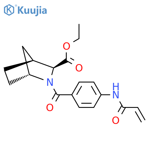 Ethyl (1R,3S,4S)-2-[4-(prop-2-enoylamino)benzoyl]-2-azabicyclo[2.2.1]heptane-3-carboxylate structure