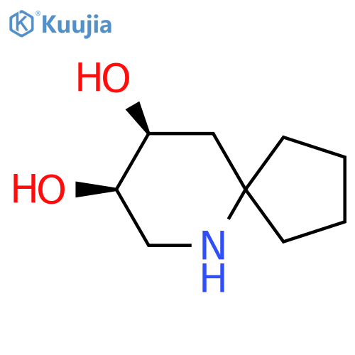 rac-(8R,9S)-6-azaspiro[4.5]decane-8,9-diol structure