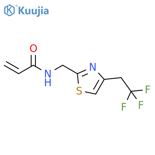 N-{4-(2,2,2-trifluoroethyl)-1,3-thiazol-2-ylmethyl}prop-2-enamide structure