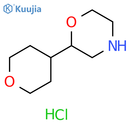 Morpholine, 2-(tetrahydro-2H-pyran-4-yl)-, hydrochloride (1:1) structure