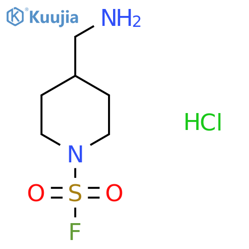4-(Aminomethyl)piperidine-1-sulfonyl fluoride;hydrochloride structure