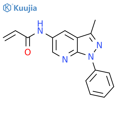 N-(3-Methyl-1-phenylpyrazolo[3,4-b]pyridin-5-yl)prop-2-enamide structure