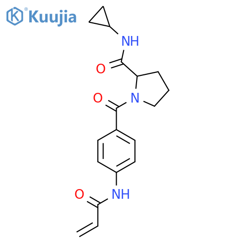 N-Cyclopropyl-1-[4-(prop-2-enoylamino)benzoyl]pyrrolidine-2-carboxamide structure