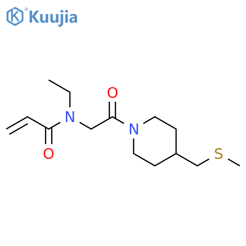 N-ethyl-N-(2-{4-(methylsulfanyl)methylpiperidin-1-yl}-2-oxoethyl)prop-2-enamide structure
