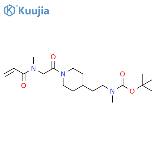 tert-butyl N-methyl-N-(2-{1-2-(N-methylprop-2-enamido)acetylpiperidin-4-yl}ethyl)carbamate structure