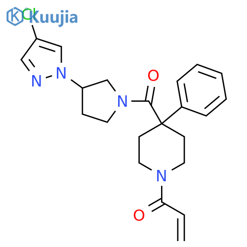 1-{4-[3-(4-chloro-1H-pyrazol-1-yl)pyrrolidine-1-carbonyl]-4-phenylpiperidin-1-yl}prop-2-en-1-one structure