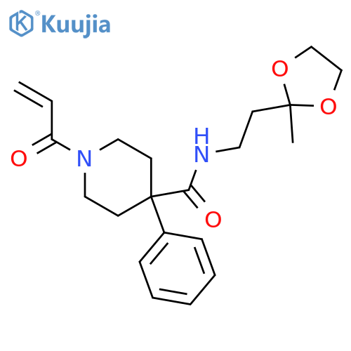N-[2-(2-Methyl-1,3-dioxolan-2-yl)ethyl]-1-(1-oxo-2-propen-1-yl)-4-phenyl-4-piperidinecarboxamide structure