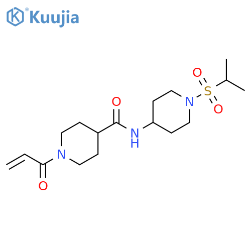 N-[1-[(1-Methylethyl)sulfonyl]-4-piperidinyl]-1-(1-oxo-2-propen-1-yl)-4-piperidinecarboxamide structure
