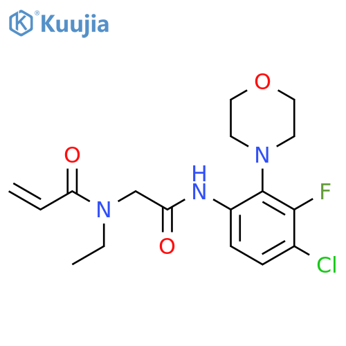 N-[2-[[4-Chloro-3-fluoro-2-(4-morpholinyl)phenyl]amino]-2-oxoethyl]-N-ethyl-2-propenamide structure
