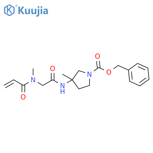 benzyl 3-methyl-3-2-(N-methylprop-2-enamido)acetamidopyrrolidine-1-carboxylate structure