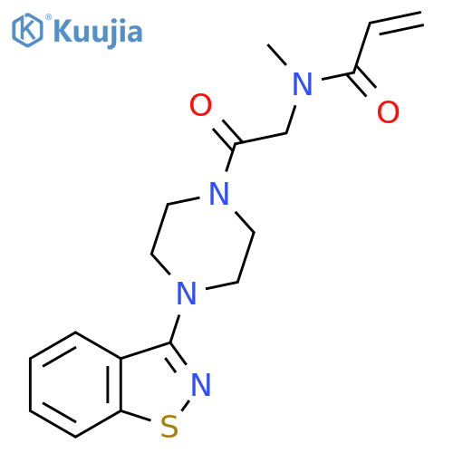 N-[2-[4-(1,2-Benzothiazol-3-yl)piperazin-1-yl]-2-oxoethyl]-N-methylprop-2-enamide structure