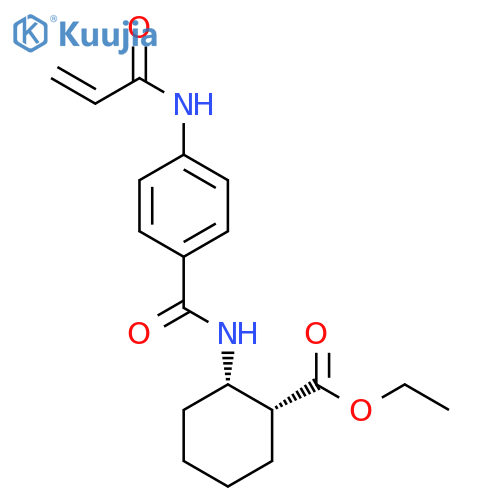 rel-Ethyl (1R,2S)-2-[[4-[(1-oxo-2-propen-1-yl)amino]benzoyl]amino]cyclohexanecarboxylate structure