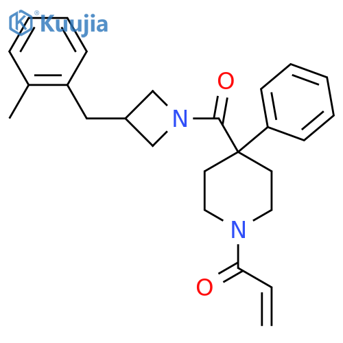 1-(4-{3-[(2-Methylphenyl)methyl]azetidine-1-carbonyl}-4-phenylpiperidin-1-yl)prop-2-en-1-one structure