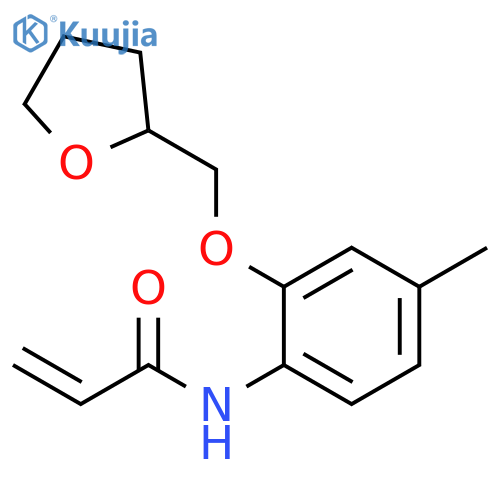N-{4-methyl-2-(oxolan-2-yl)methoxyphenyl}prop-2-enamide structure