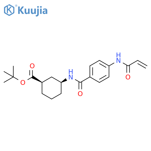 Tert-butyl (1R,3S)-3-[[4-(prop-2-enoylamino)benzoyl]amino]cyclohexane-1-carboxylate structure