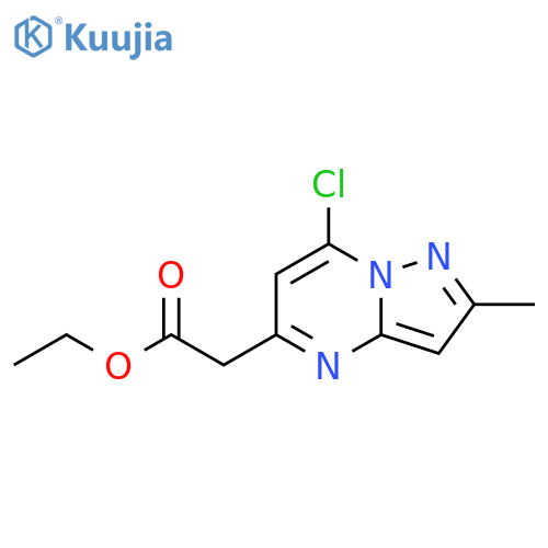 ethyl 2-(7-chloro-2-methyl-pyrazolo[1,5-a]pyrimidin-5-yl)acetate structure
