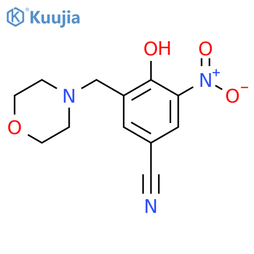 4-Hydroxy-3-(morpholinomethyl)-5-nitrobenzonitrile structure