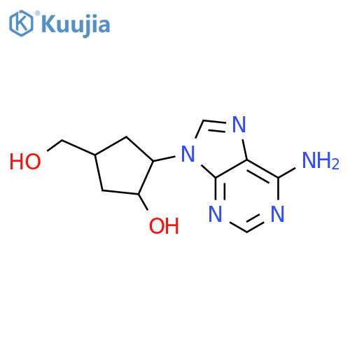 Cyclopentanemethanol,3-(6-amino-9H-purin-9-yl)-4-hydroxy-, (1R,3S,4S)-rel- structure