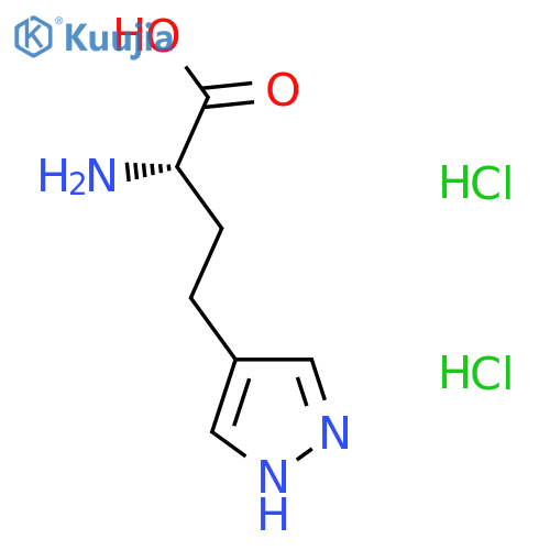 (2S)-2-Amino-4-(1H-pyrazol-4-yl)butanoic acid;dihydrochloride structure