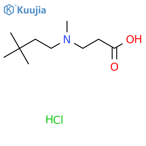 3-[3,3-Dimethylbutyl(methyl)amino]propanoic acid;hydrochloride structure