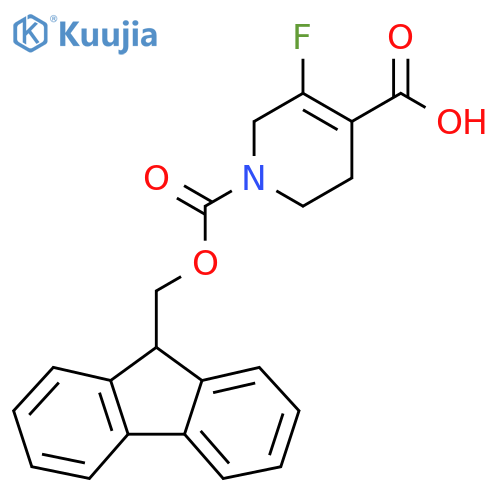 1-(9H-Fluoren-9-ylmethoxycarbonyl)-5-fluoro-3,6-dihydro-2H-pyridine-4-carboxylic acid structure