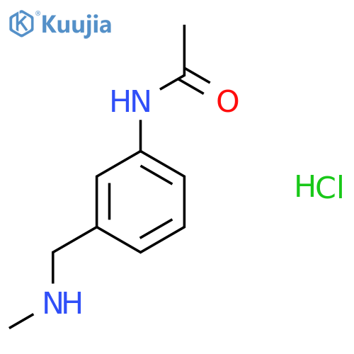 N-[3-(Methylaminomethyl)phenyl]acetamide;hydrochloride structure