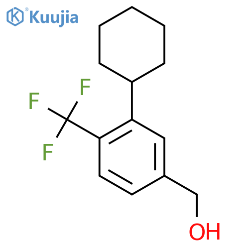 [3-Cyclohexyl-4-(trifluoromethyl)phenyl]methanol structure
