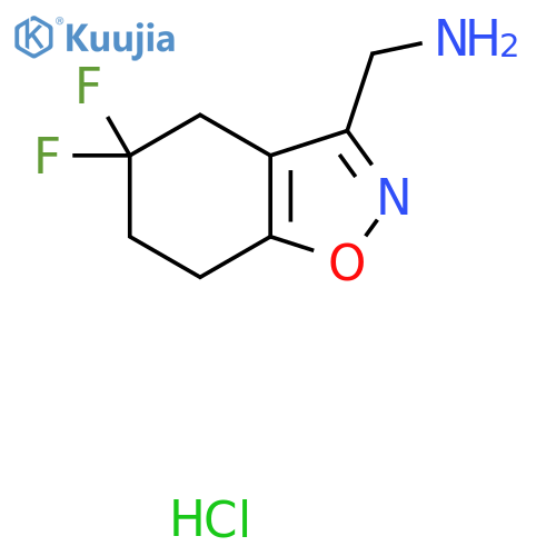(5,5-Difluoro-6,7-dihydro-4H-1,2-benzoxazol-3-yl)methanamine;hydrochloride structure